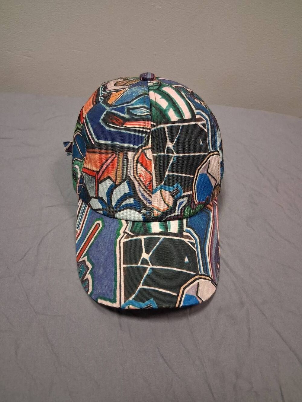 Paul Smith mens abstract print baseball cap green blue art wear